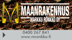 Maanrakennus Markku Rönkkö Oy logo